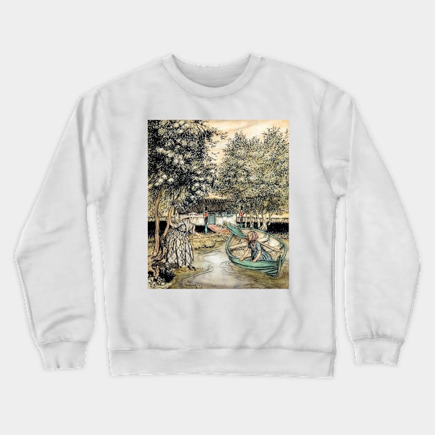 The Snow Queen - Arthur Rackham Crewneck Sweatshirt by forgottenbeauty